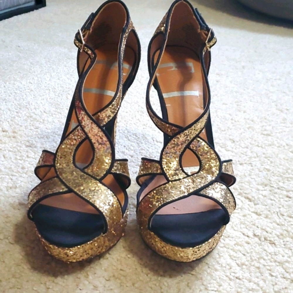 Gold glitter/sparkle Heels